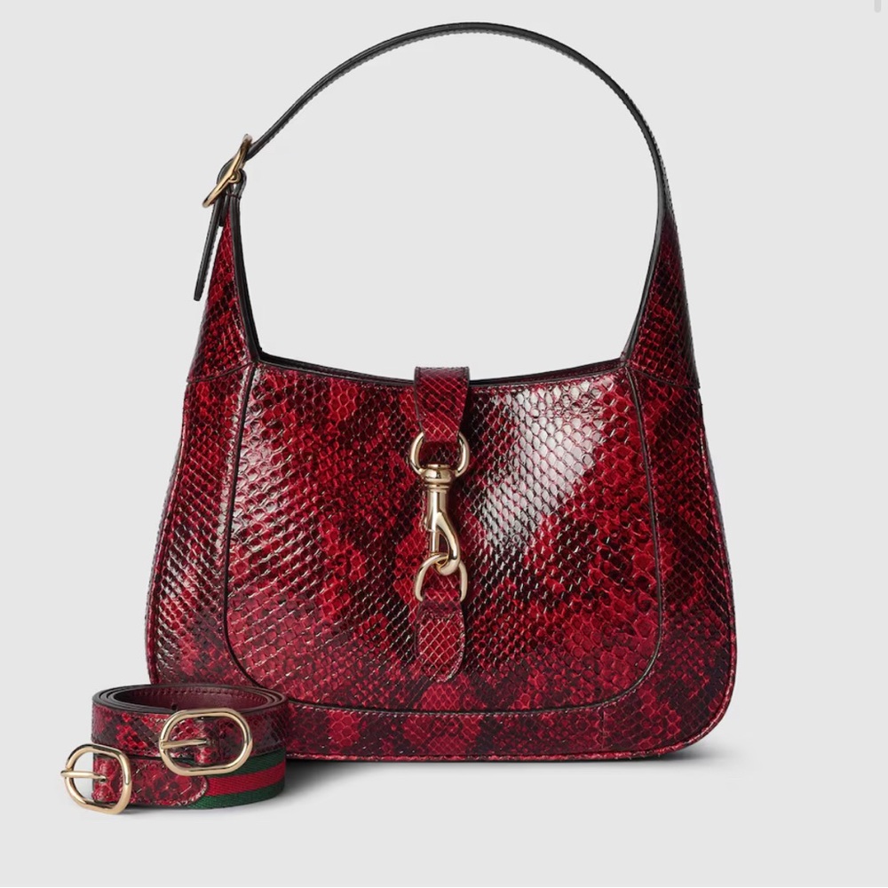 Gucci Red Python Snakeskin Strap